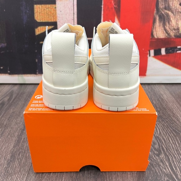 2022 W Nike Dunk Low Disrupt Coconut Milk / Sail / White SAMPLE SB CK6654 105 - Picture 4 of 8